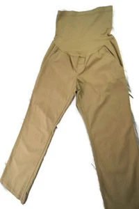 NEW Liz Lange Maternity 3in1 Flex Panel Casual Pant Beige/Khaki Size 4 NWT - Picture 1 of 11