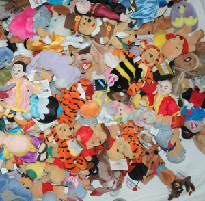 lote de 30 bolsas de frijoles coleccionables de juguete: Disney, Puffkins, Ty & W. Bros nuevas con etiqueta - Imagen 1 de 8