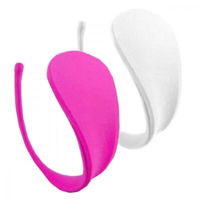 2er C-String Set Damen Weiß Pink Bademode Bikini Unterhose Micro Tanga S/M/L - Bild 1 von 4