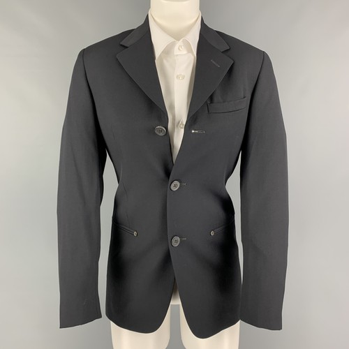 Vintage VERSUS by GIANNI VERSACE Taglia 34 Regolare Gray Lana Vergine Sport Coat