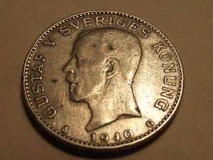 #2580 Sweden; 1 Krona 1940 - Picture 1 of 2