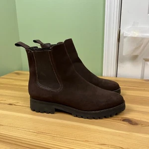 Thursday Boot Co Womens Everyday Legend Chelsea Boots 7.5 Brown Nubuck Leather - Picture 1 of 7