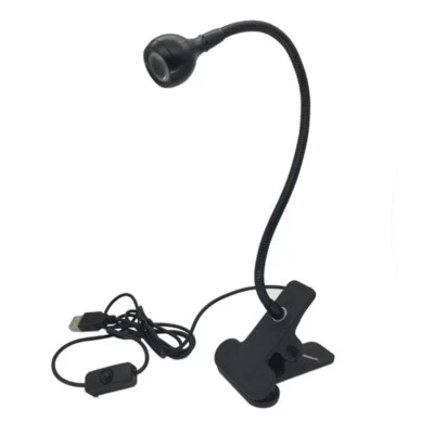USB Flexible Clamp Clip On LED Light Reading Table Desk Bed Bedside Night Lamp - Image 1 of 4