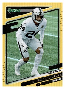 2021 Donruss #89 Johnathan Abram Press Proof Premium NM/MINT