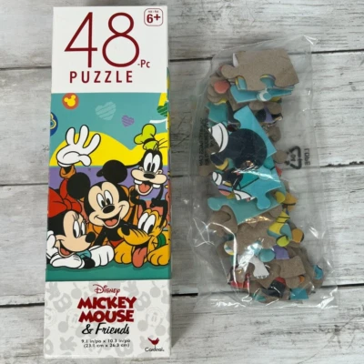 Disney Jigsaw Puzzles Cardinal Mickey & Friends 48 Piece Open Box Sealed Bag - Image 1 of 4