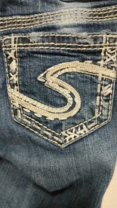 Silver ***SIZE 26*** Tuesday Low Capri Crop Jeans Q630 - Picture 1 of 6