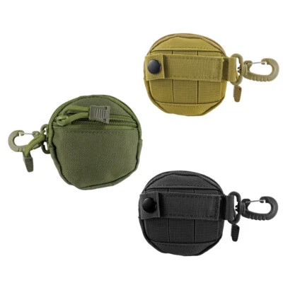 Tactical EDC Belt Waist Bag Mini Coin Purse Molle Round Key Wallet Pouch Holder - Bild 1 von 4