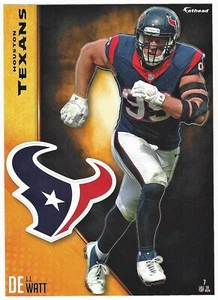 JJ WATT FATHEAD TRADEABLES HOUSTON TEXANS LOGO WISCONSIN BADGERS STICKER 2016 #7 - Picture 1 of 5