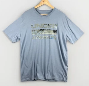 Under Armour Herren T-Shirt Blau Camouflage Logo Heatgear Baumwollmischung Gr. XL - Bild 1 von 10