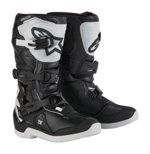 ALPINESTARS Youth Motocross MX Enduro Leather Boots Tech 3S Black - Picture 1 of 1