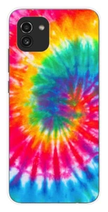 Coque en silicone imprimée compatible Samsung Galaxy A03S Tie Dye Spirale - Photo 1 sur 3