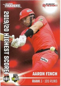 2020 / 21 CA Cricket Traders Top 10 (TT23) Aaron FINCH Renegades - Picture 1 of 1