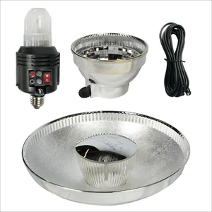 40W Flash Light Kit Strobe Slave w/ Beauty Dish Reflector for Studio Photography - Picture 1 of 3