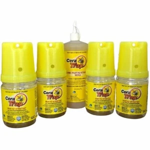 Cera Trap: Natural Fruit Fly Trap Kit - 1L Attractant Refill + 4 Traps - Picture 1 of 1