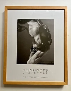 Framed HERB RITTS "Man with Chain" 1985/2012 L.A. Style Exhibition Poster 20x16" - Picture 1 of 6