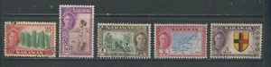 Sarawak KGVI 1950 25 cents to $5 used - Picture 1 of 1