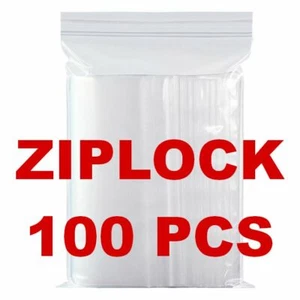 100 Small ZipLock Zip Lock clip Snap Resealable Bags 50 x 70 75 mm NSW AUST! - Picture 1 of 1