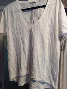 Zara Shirt White Linen Top - White - M - NWT short sleeve - Picture 1 of 3