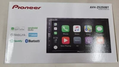 PIONEER AVH-Z5250BT Apple CarPlay Android Auto Bluetooth USB CD/DVD Touchscreen - Image 1 of 4