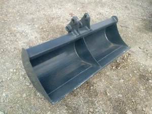 Grabenräumlöffel starr 800 mm Baggerlöffel Bolzenaufahme Minibagger 1,0- 2,5 T - Bild 1 von 6