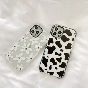 Phone Case Cow Cute Cartoon Floral For iPhone 12 11 Pro Max shockproof - Picture 1 of 14