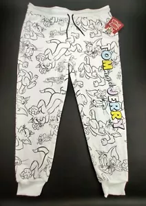 Tom & Jerry Wmn's 3XL White/Black Sweats/Jogger Tapered 28" Pants "NEW" - Picture 1 of 9