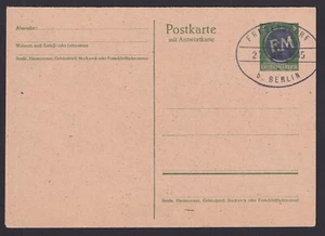 Lokal. Fredersdorf Ganzsachenkarte 5 Pfg Mi.Nr. P298 "F.M." Aufdruck (4053) - Picture 1 of 2