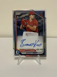 2024 Bowman Cromo BARRETT KENT Autografo Rifrattore /499 #CPA-BK ANGELS - Foto 1 di 2