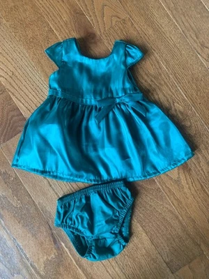 Carter's Baby Newborn Green Christmas Dress With Bloomer - Image 1 of 4