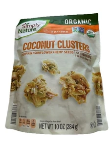 Semillas de cáñamo girasol calabaza racimos de coco Simply Nature orgánicas no transgénicas 10 oz - Imagen 1 de 6