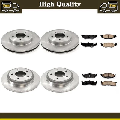 6xConjunto de pastilhas de freio rotores de disco compatível com Dodge Intrepid 3.5L 3.3L - Imagem 1 de 4