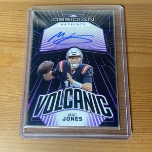 2023 Obsidian Volcanic Mac Jones Auto New England 35/75 NFL Football - Picture 1 of 2