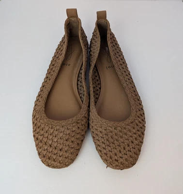 Joie натуральной кожи сплетенные плоскостях балет коричневый размер 7,5 - Изображение 1 из 4