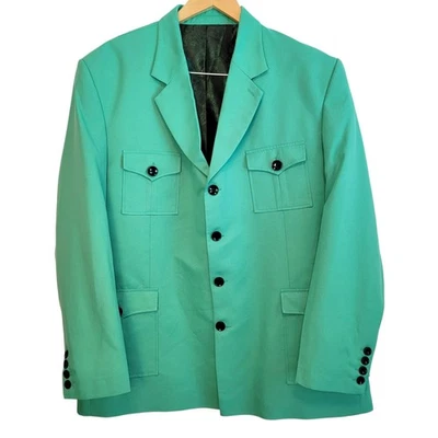 Blazer Corona Francesa Para Hombres Forro Cachemira Talla 50 Preppy Oficina Boda Formal Pop Foto 1 de 4