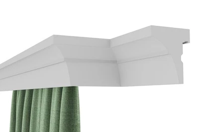 ELHARE moulure en stuc tringle à rideau LED moulure murale tringle à rideau... - Photo 1/4