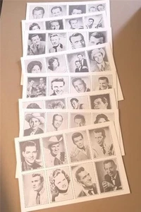 VINTAGE 64 PC LOT COUNTRY SONG ROUNDUP SINGERS COMPLETE UNCUT SET TRADING CARDS - Picture 1 of 11