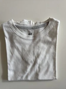 H&M BASIC ORGANIC COTTON T-SHIRT GR.110 | 116 CM IN WEISS SHIRT 4-6 JAHRE - Bild 1 von 5