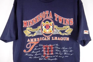 Vintage 90er Minnesota Twins T-Shirt Western Division American League Nutmeg - Bild 1 von 7