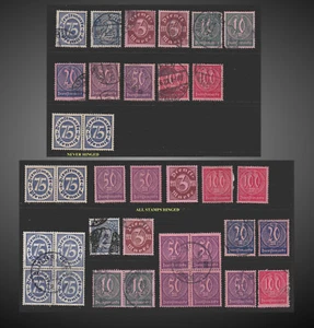 1922-1923 FUNCIONARIOS ALEMANIA MH, M.NEVER H, LOTE USADO SCT.O14-O21 MI.69-74?? - Imagen 1 de 1