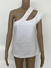 COUNTRY ROAD Womens One Shoulder White Tank Singlet Size XLARGE 16 BNWT RRP 60