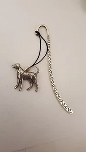 Dalmation R123 English Pewter Charm on a Pattern Bookmark With Cord - Picture 1 of 1