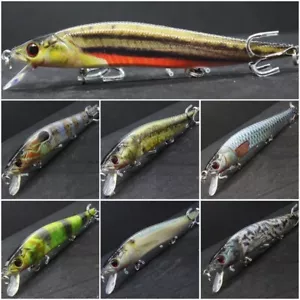 Jerkbait Fishing Lures wLure 5 inch Minnow Tight Wobble Lifelike Floating HM262 - Picture 1 of 97