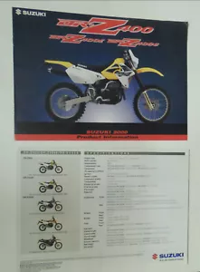 Folleto de ventas/folleto/flyer 2000 DRZ 400 DR-Z400S S Suzuki DRZ400 - Imagen 1 de 1
