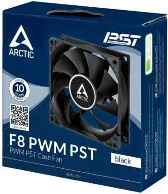 ARCTIC F8 PWM PST 80mm PWM PST 8cm Gehäuse Lüfter leiser Motor Drehzahl 300-2000 UPM - Bild 1 von 4