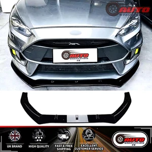 Ford Focus RS MK3 MK3.5 Front Splitter Spoiler Lippe Body Kit Wing Glanz Schwarz - Bild 1 von 8