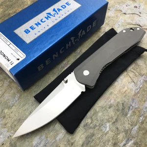 Benchmade 761 Ti Monolock Titanium and M390 Knife (3.73" Satin) - Picture 1 of 8