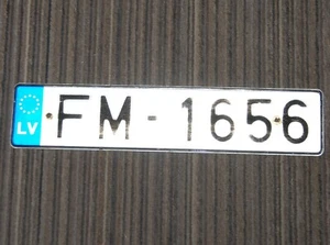 LETONIA ESTADO UE MATRÍCULA VEHÍCULO COCHE - FM 1656 caducado - Imagen 1 de 2