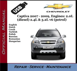CHEVROLET Captiva Workshop Service Repair Manual 2007 - 2009 on USB - Picture 1 of 2