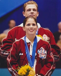 JAMIE SALE Y DAVID PELLETIER 2002 FIRMADA PATINAJE FIGURA OLÍMPICO 8X10 FOTO - Imagen 1 de 3