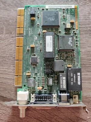 Vintage Intel EtherExpress Flash 32 TP BNC AUI LAN EISA Network Adapter EILA8225 - Image 1 of 4